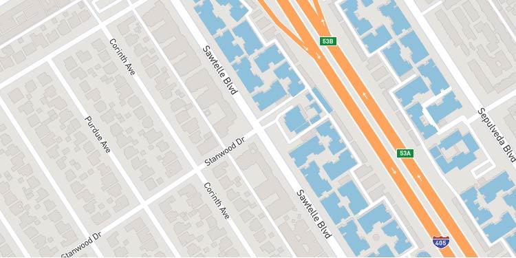 Map of University Village Sawtelle